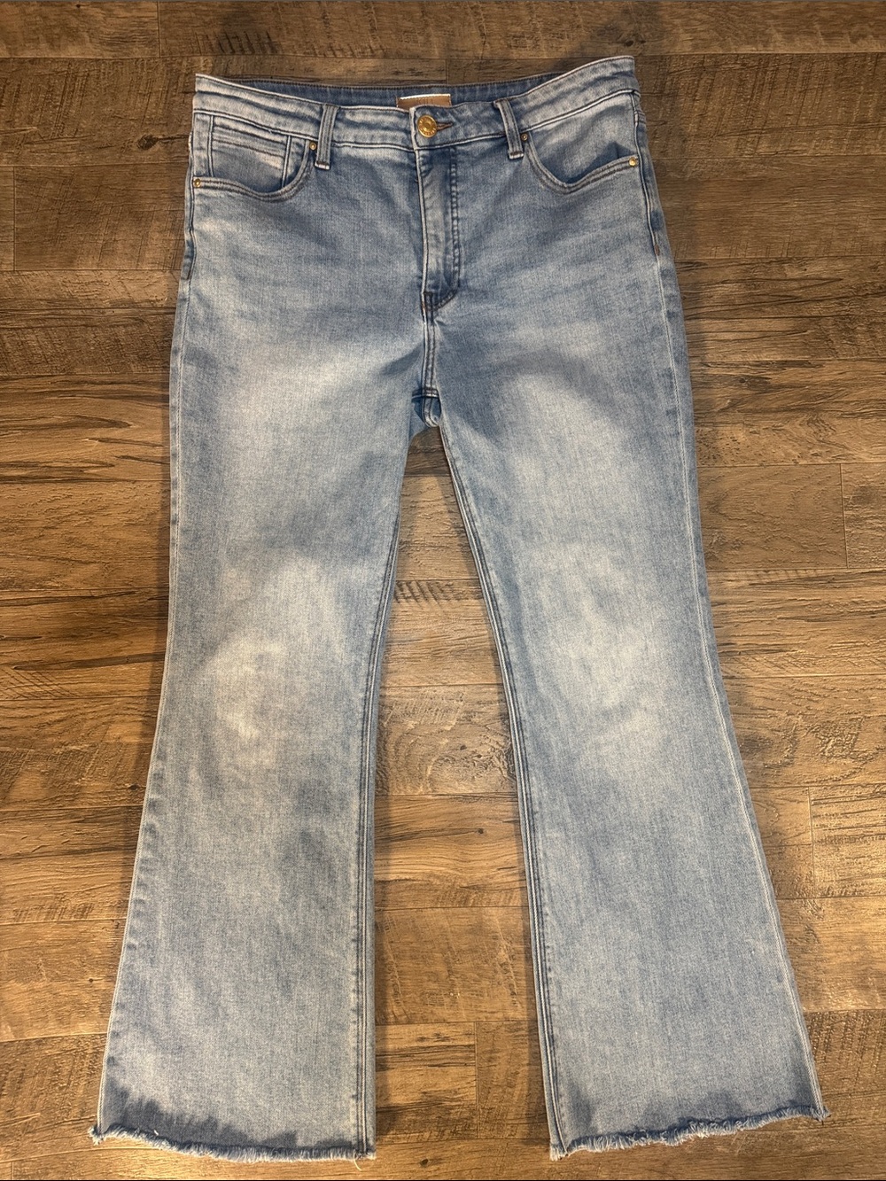 Kut from the Kloth Light Blue Denim Jeans Flares - Size 10